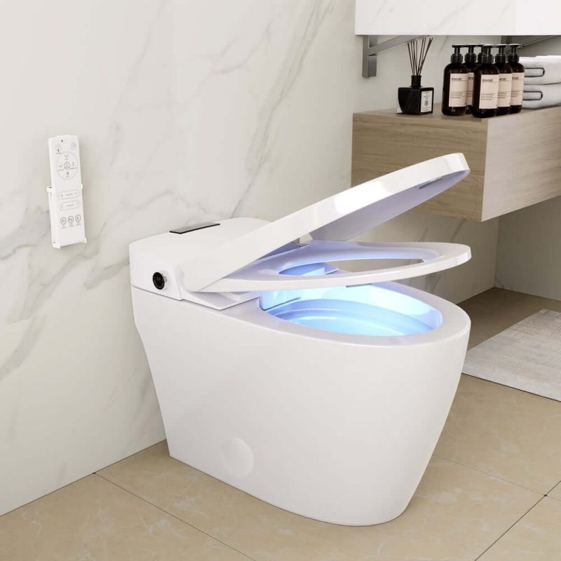 Smart Bidet Toilet with Foot Sensor Flushing 1.32 GPF