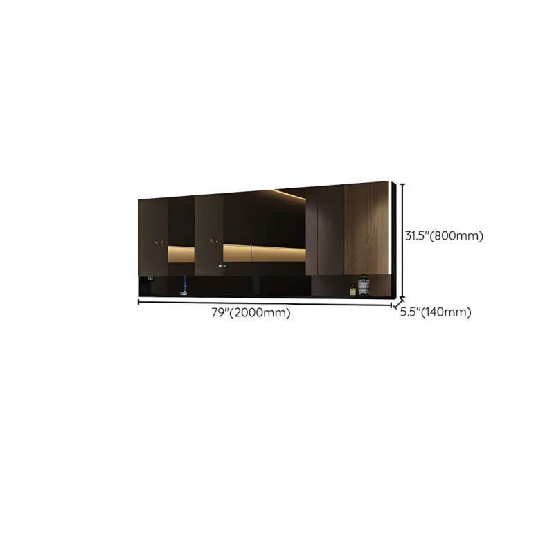 Dimension of Modern& Contemporary Surface Mount Mirror Included Bathroom Medicine Cabinet - 79"L x 6"W x 31"H