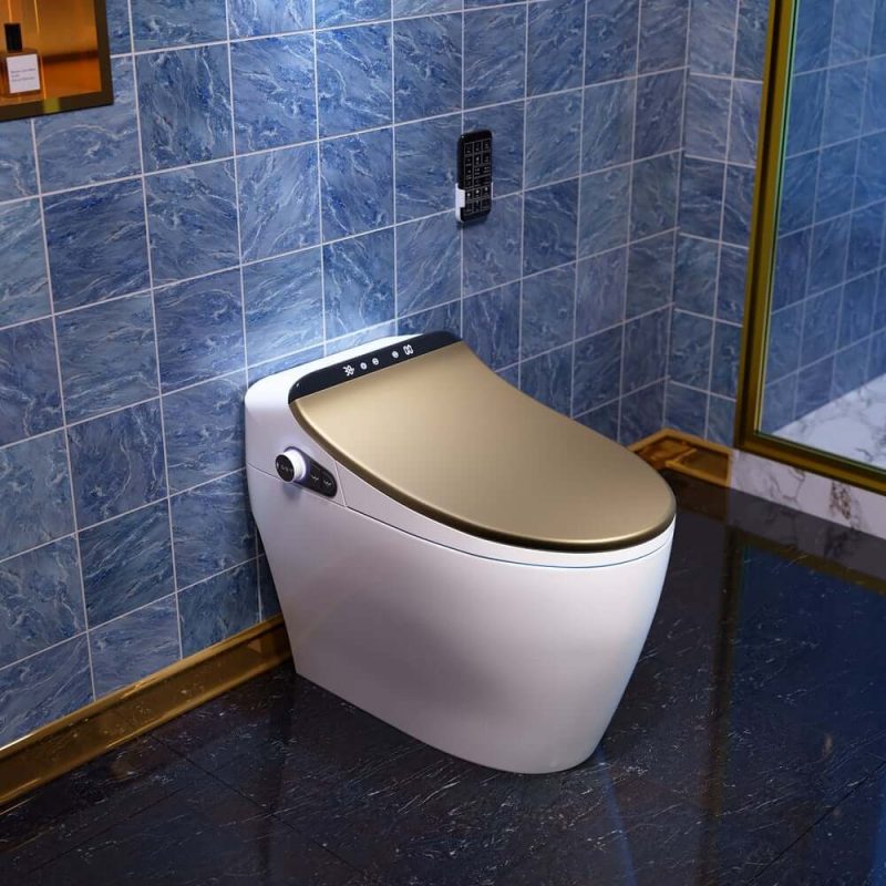 Automatic Smart Bidet Toilet with Deodorizing Function Gold 1.28 GPF