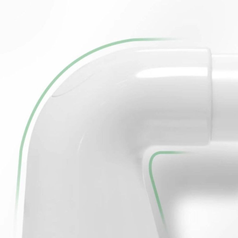 White Aluminum Grab Bar(s), Strong Load-bearing Capacity, 2' (60cm), L-Shaped Arm