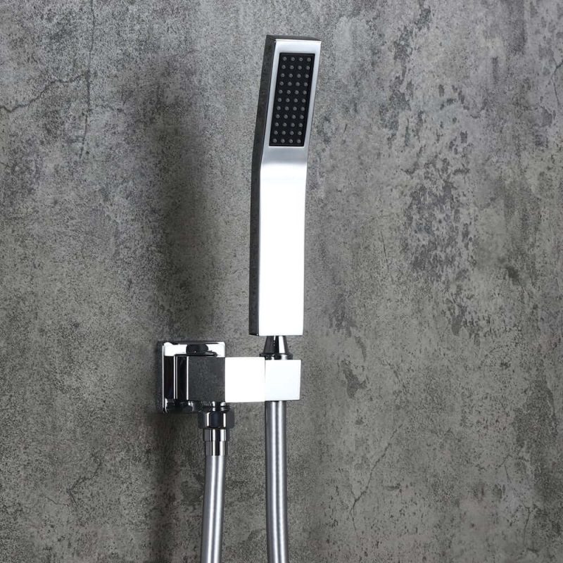 Modern 10" Wall Mounted Shower System with Handheld Shower Pressure Balance Valve
