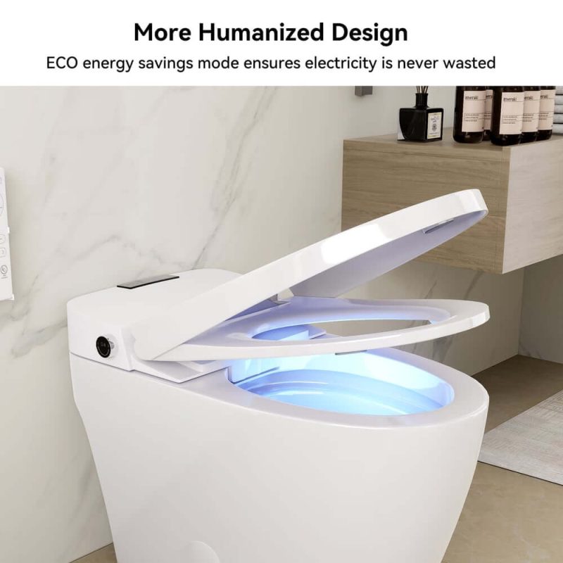 Smart Bidet Toilet with Foot Sensor Flushing 1.32 GPF