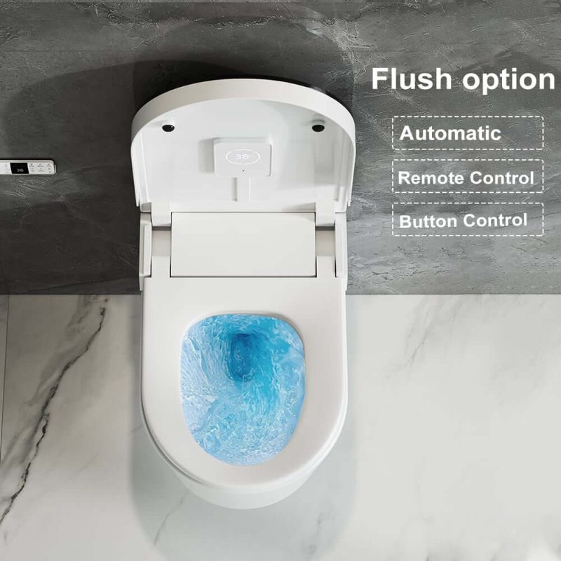 Automatic Wall-Mounted Smart Bidet Toilet with UV Sterilization Feature 1.58 GPF