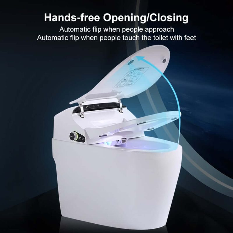 Automatic Smart Bidet Toilet with Deodorizing Function White 1.28 GPF