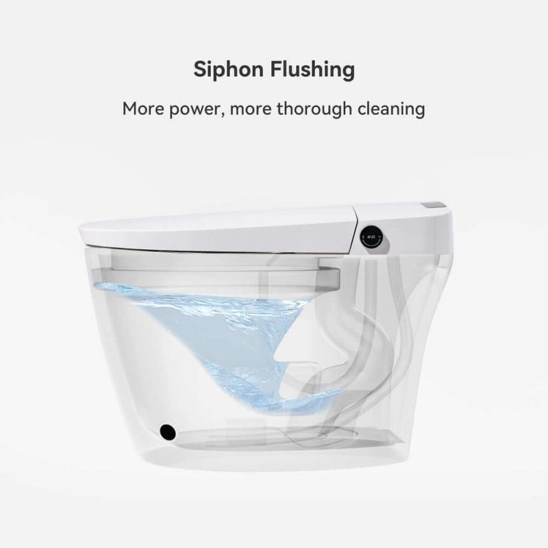 Smart Bidet Toilet with Foot Sensor Flushing 1.32 GPF