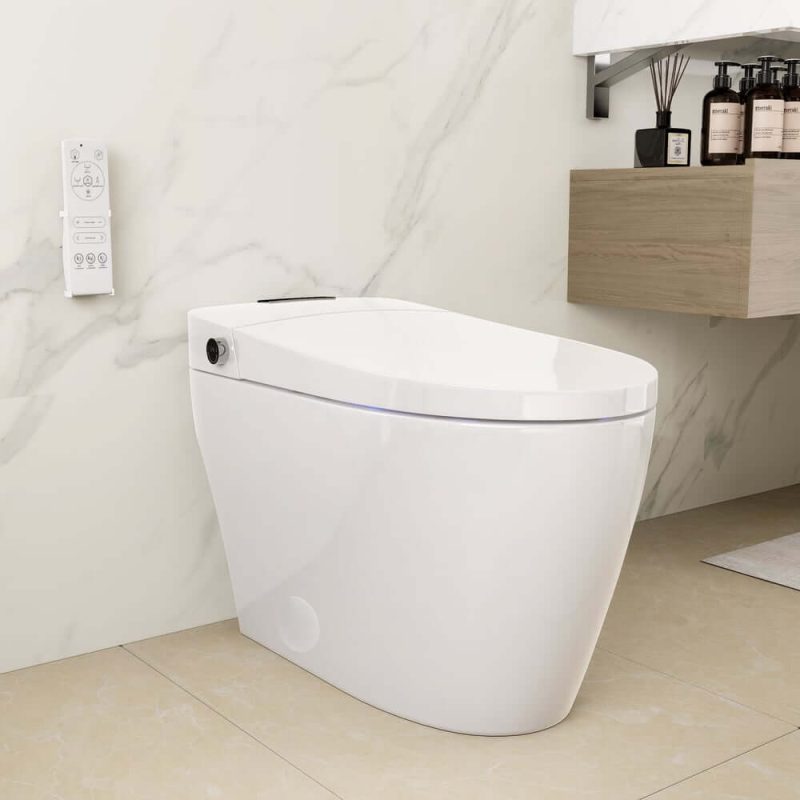 Smart Bidet Toilet with Foot Sensor Flushing 1.32 GPF