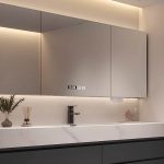 Dark Gray Wall Mounted Standard Bathroom Vanity with 4 Drawers, 3 Doors, Sintered Stone Countertop, and Plug-in Drain Assembly, 51"L x 20"W x 22"H