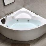 Nook Corner Bathtub with Whirlpool Bath Therapy and Body Jet, 47"L x 47"W x 22"H, Surfing