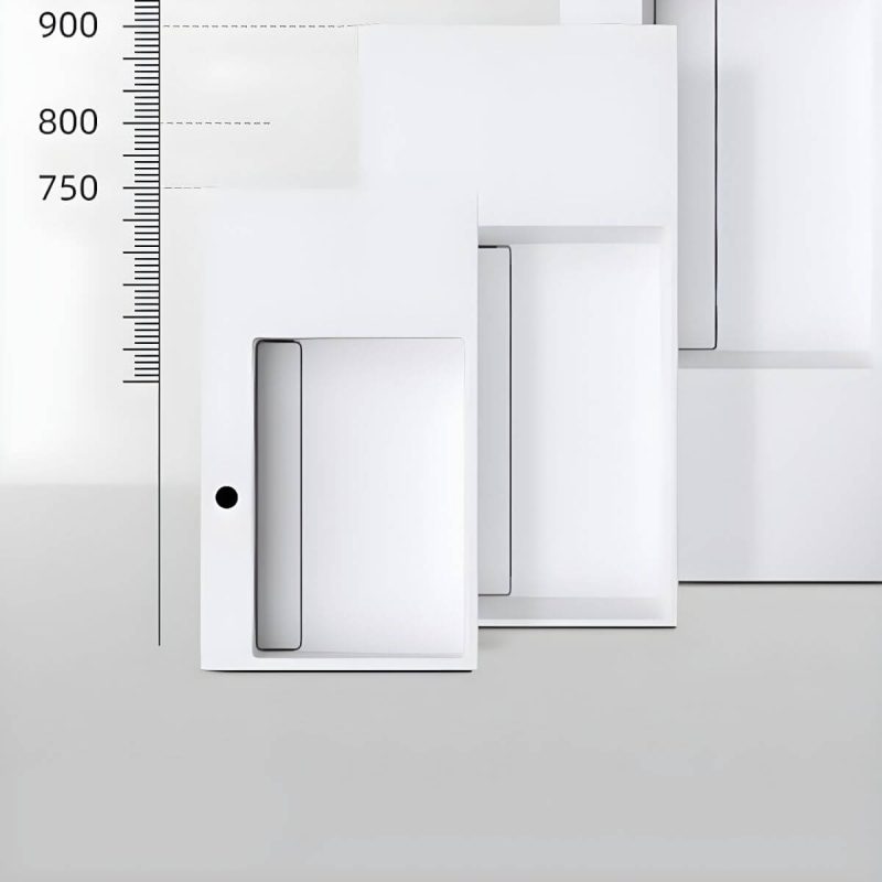 Contemporary Bathroom Sink Man Made Rock Rectangular Vessel Bathroom Sink without Faucet - 35"L x 19"W x 5"H Bright White Right Basin