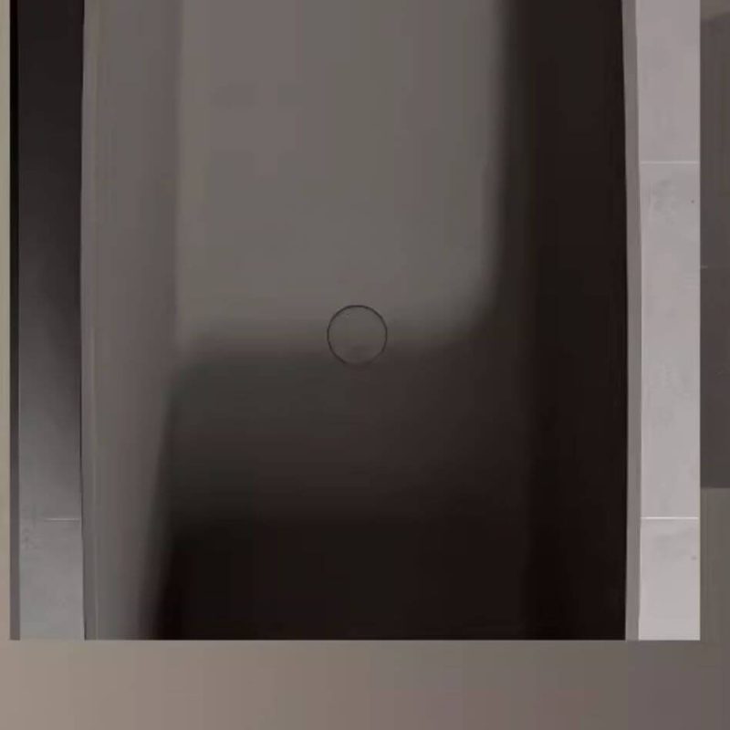 Ink Freestanding Bathtub with Roll Top Rectangular Design in Casual Style for Soaking, 67"L x 28"W x 22"H