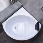Nook Corner Bathtub with Seat in Casual Chalk Back to Wall Lucite Soaking Style, 31.5"L x 31.5"W x 25.5"H, Tub with Seats